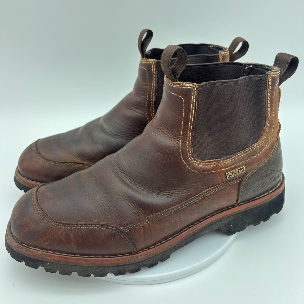 BOB TIMBERLAKE Leather Ankle Boot Bone-Dry Waterproof Brown Romeo Mens 9.5 Shoe